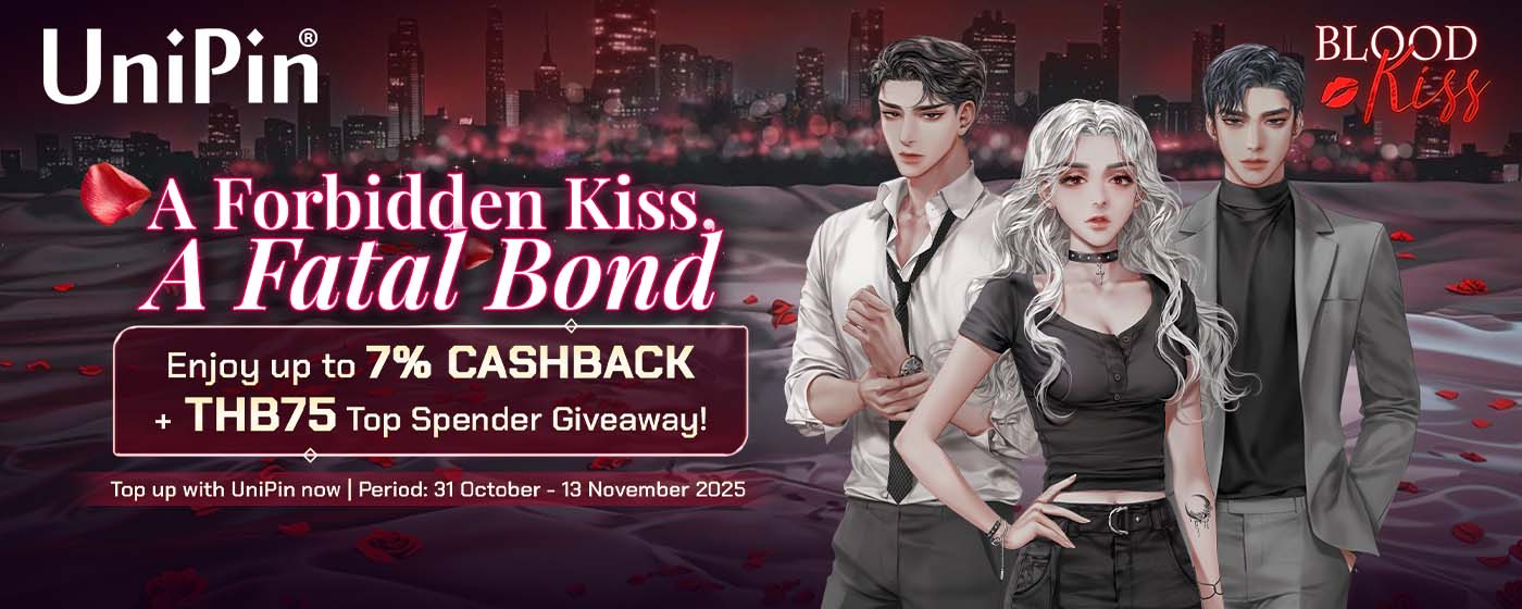 🩸 Blood Kiss Red Alert on 7% Cashback + Top Spender Giveaway🩸(TH)